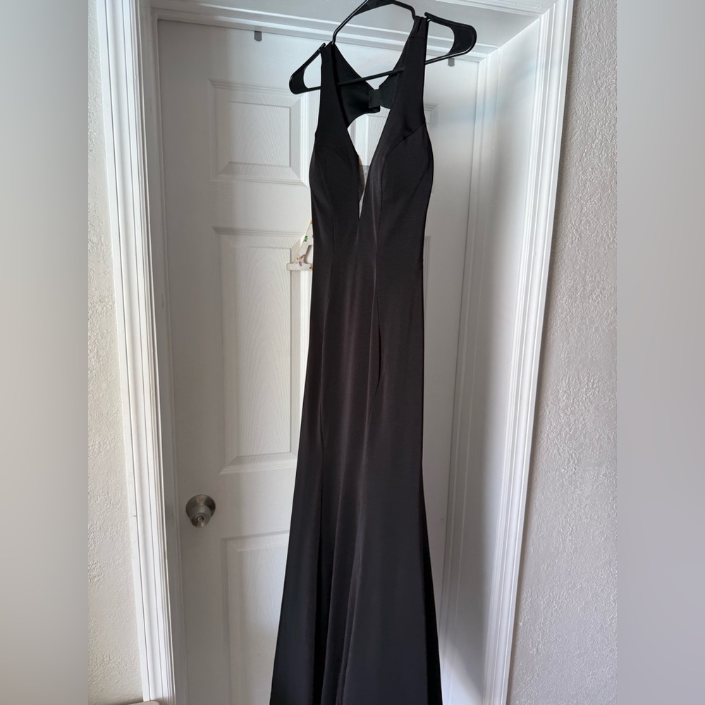 Jovani Red Halter Backless Gown for Prom